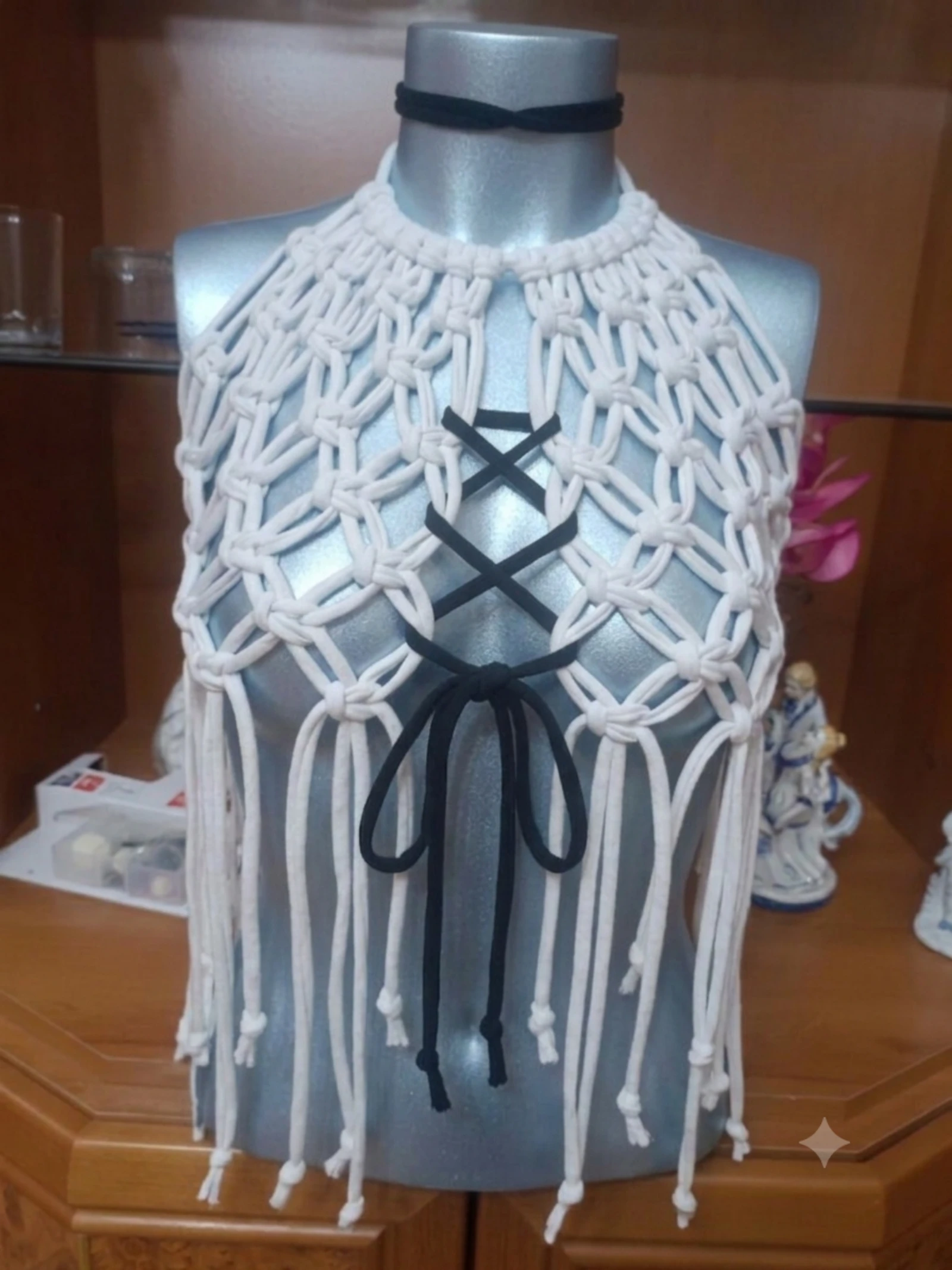 Top macramé ajustable 